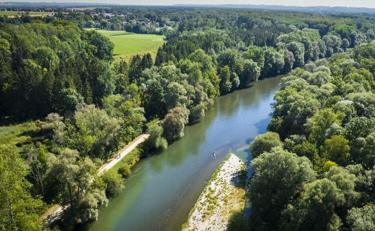 Isar im Landkreis Freising © Dietmar Denger